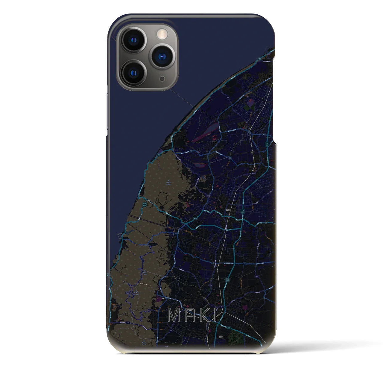 【巻(新潟県)】地図柄iPhoneケース(バックカバータイプ)