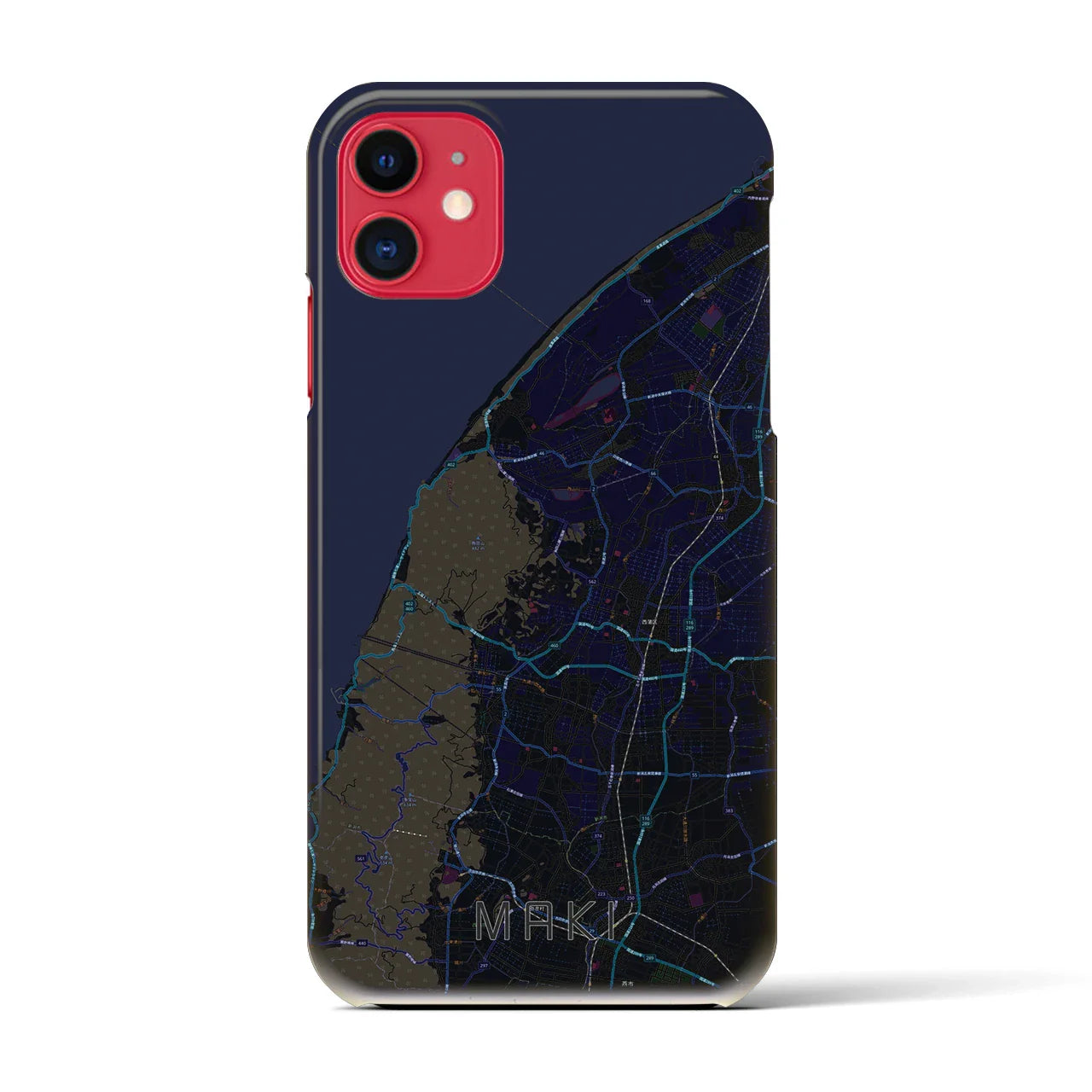 【巻(新潟県)】地図柄iPhoneケース(バックカバータイプ)