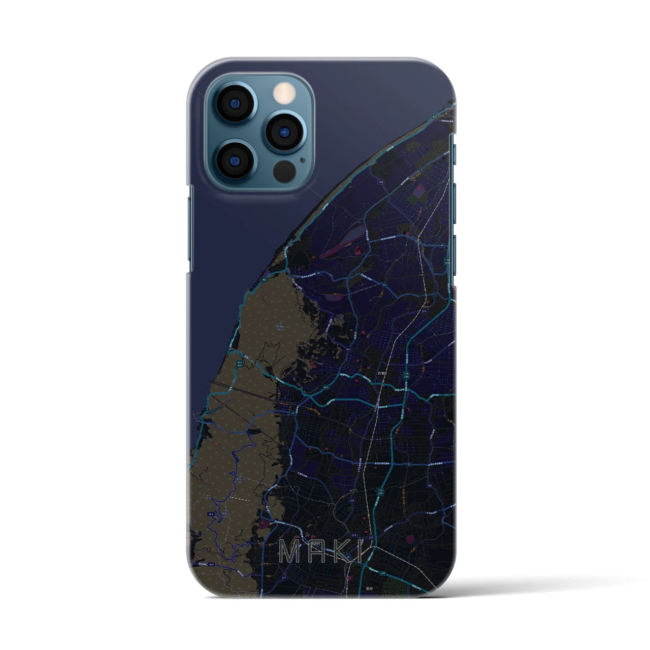 【巻(新潟県)】地図柄iPhoneケース(バックカバータイプ)