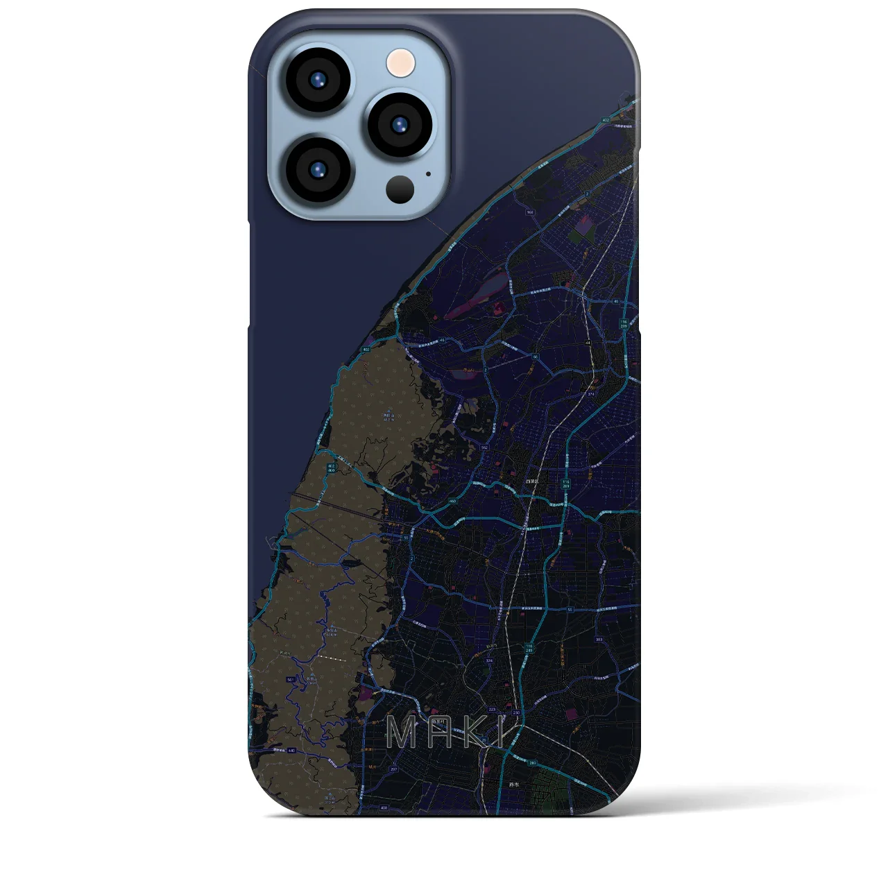 【巻(新潟県)】地図柄iPhoneケース(バックカバータイプ)
