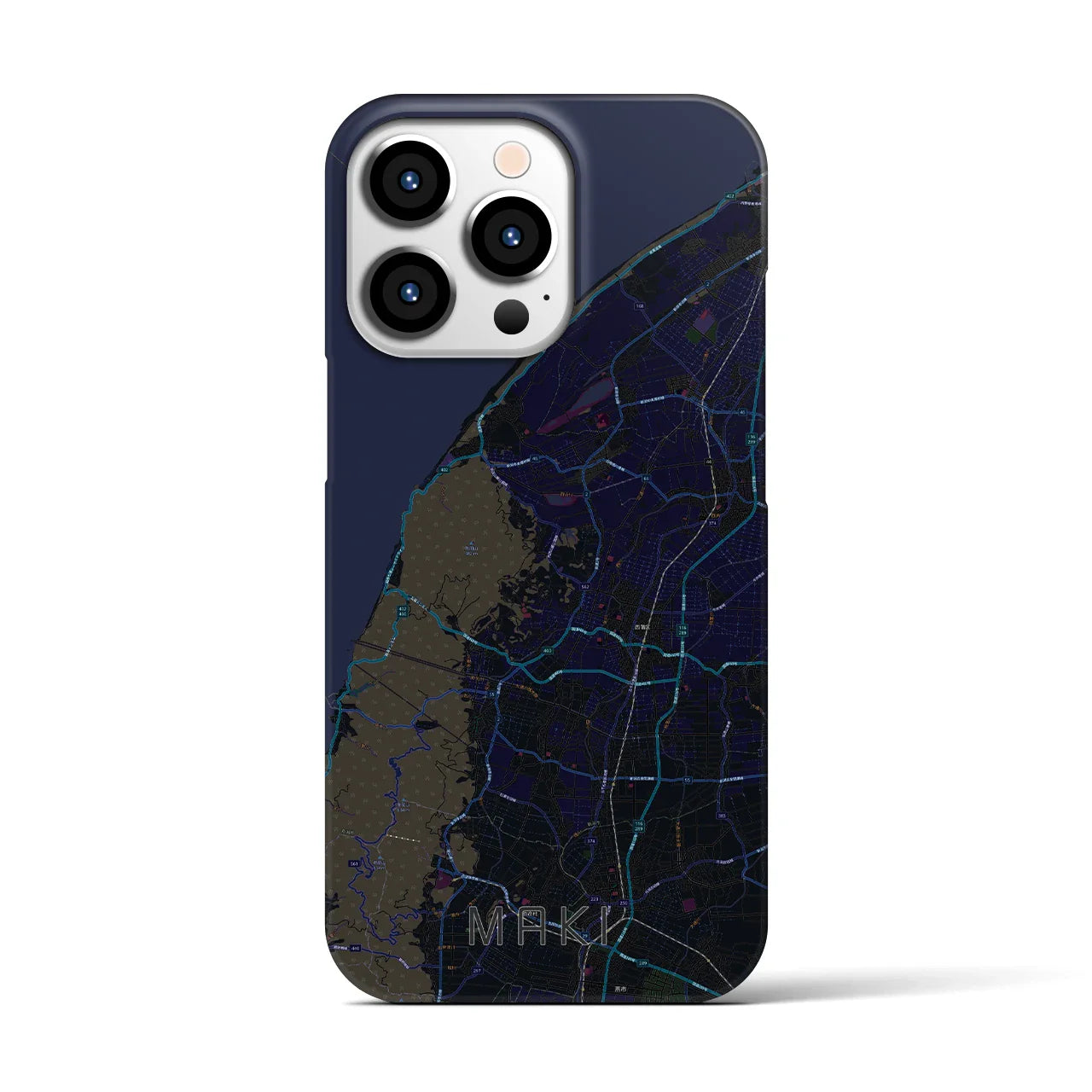 【巻(新潟県)】地図柄iPhoneケース(バックカバータイプ)