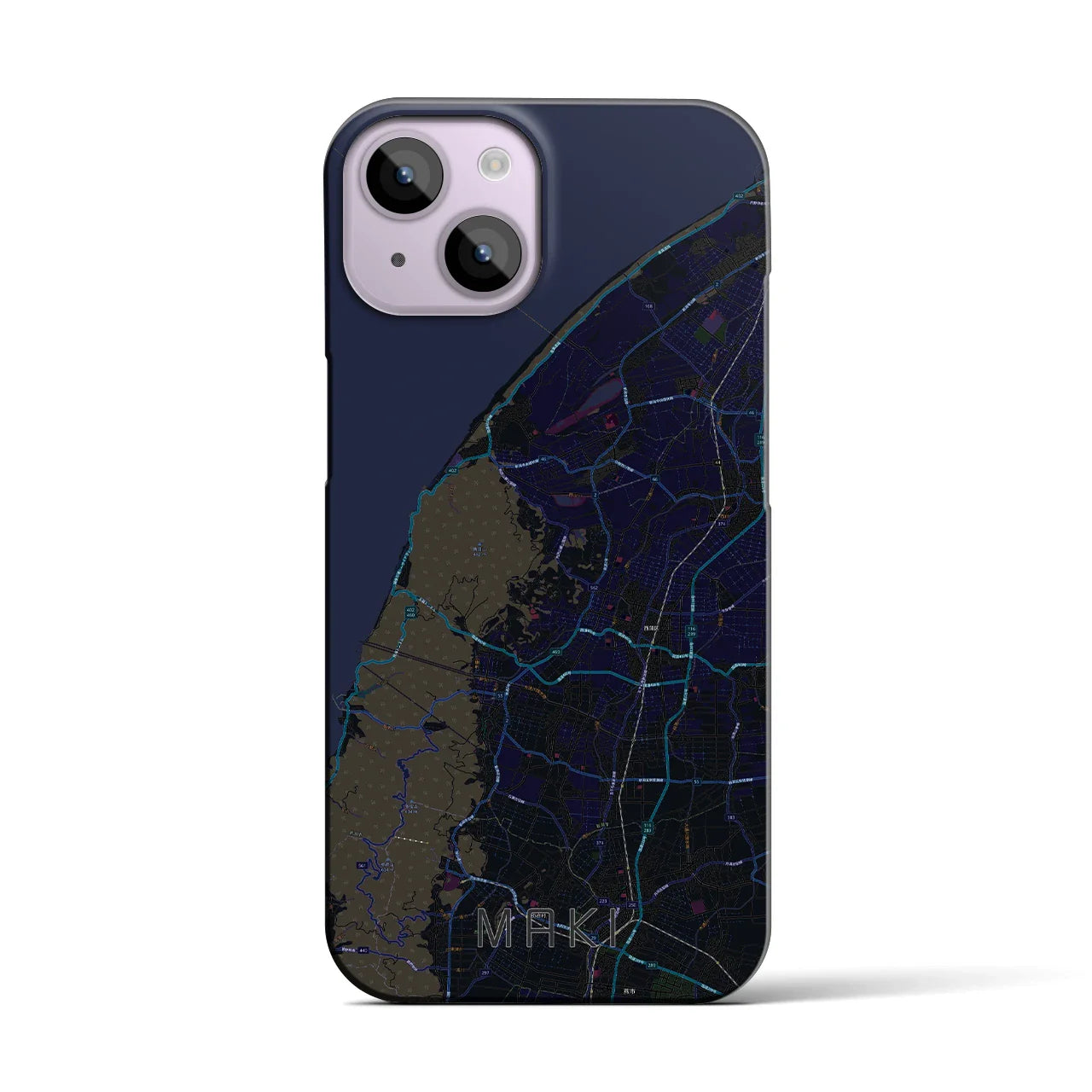 【巻(新潟県)】地図柄iPhoneケース(バックカバータイプ)