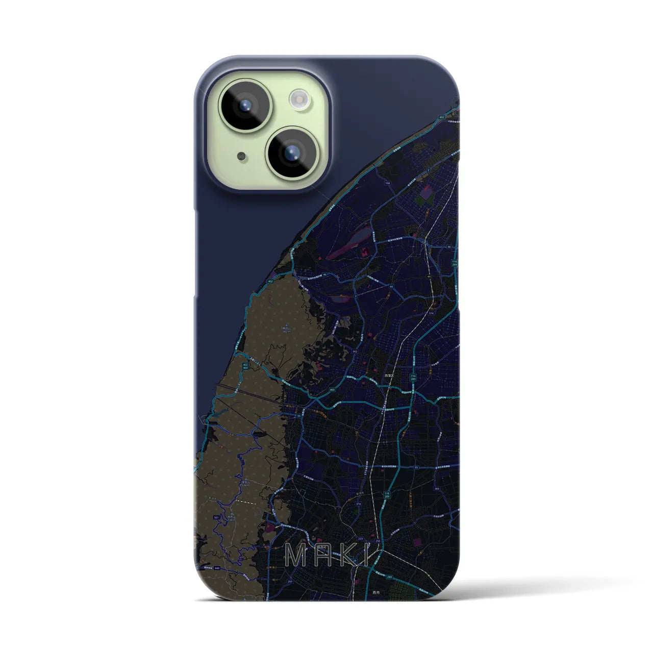 【巻(新潟県)】地図柄iPhoneケース(バックカバータイプ)