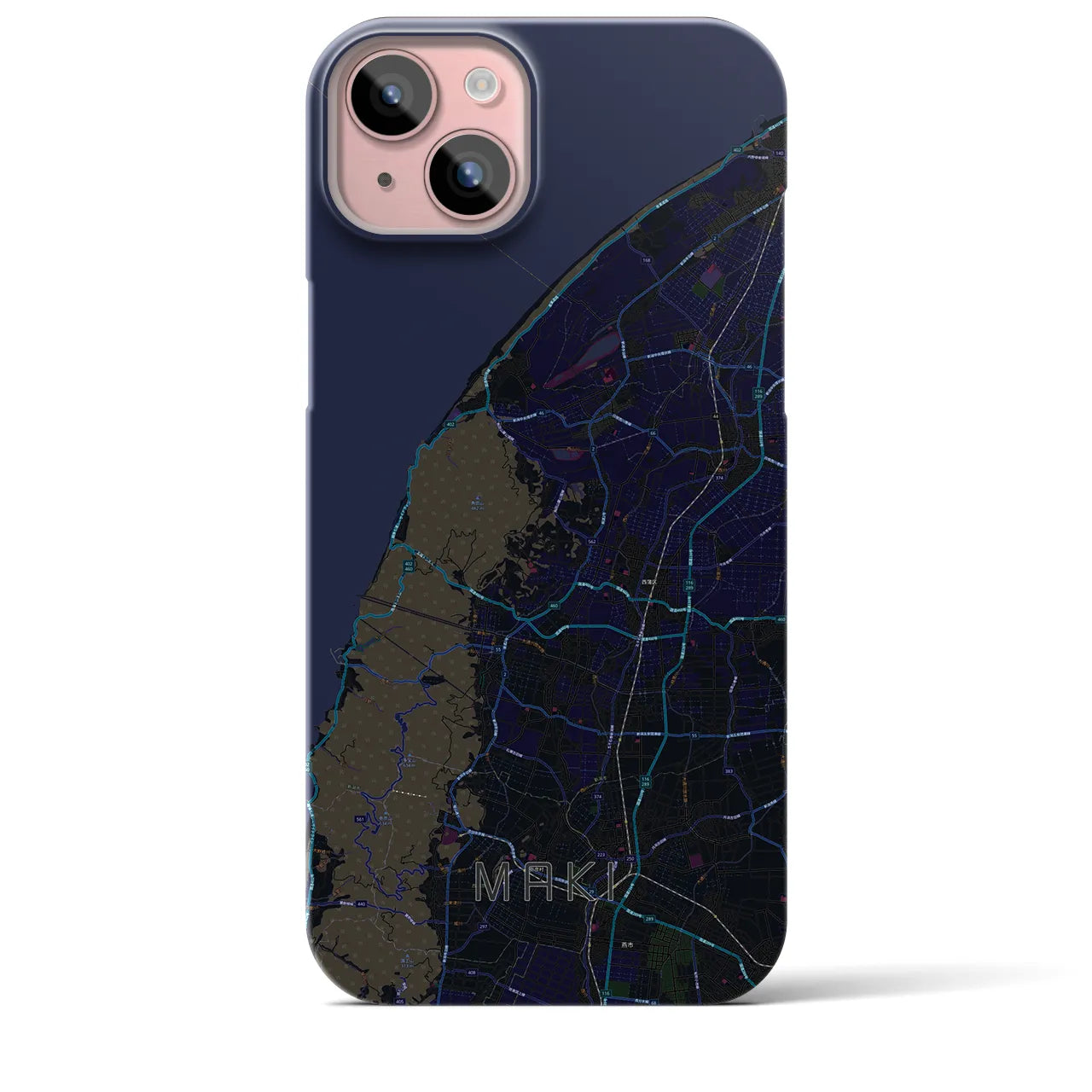 【巻(新潟県)】地図柄iPhoneケース(バックカバータイプ)