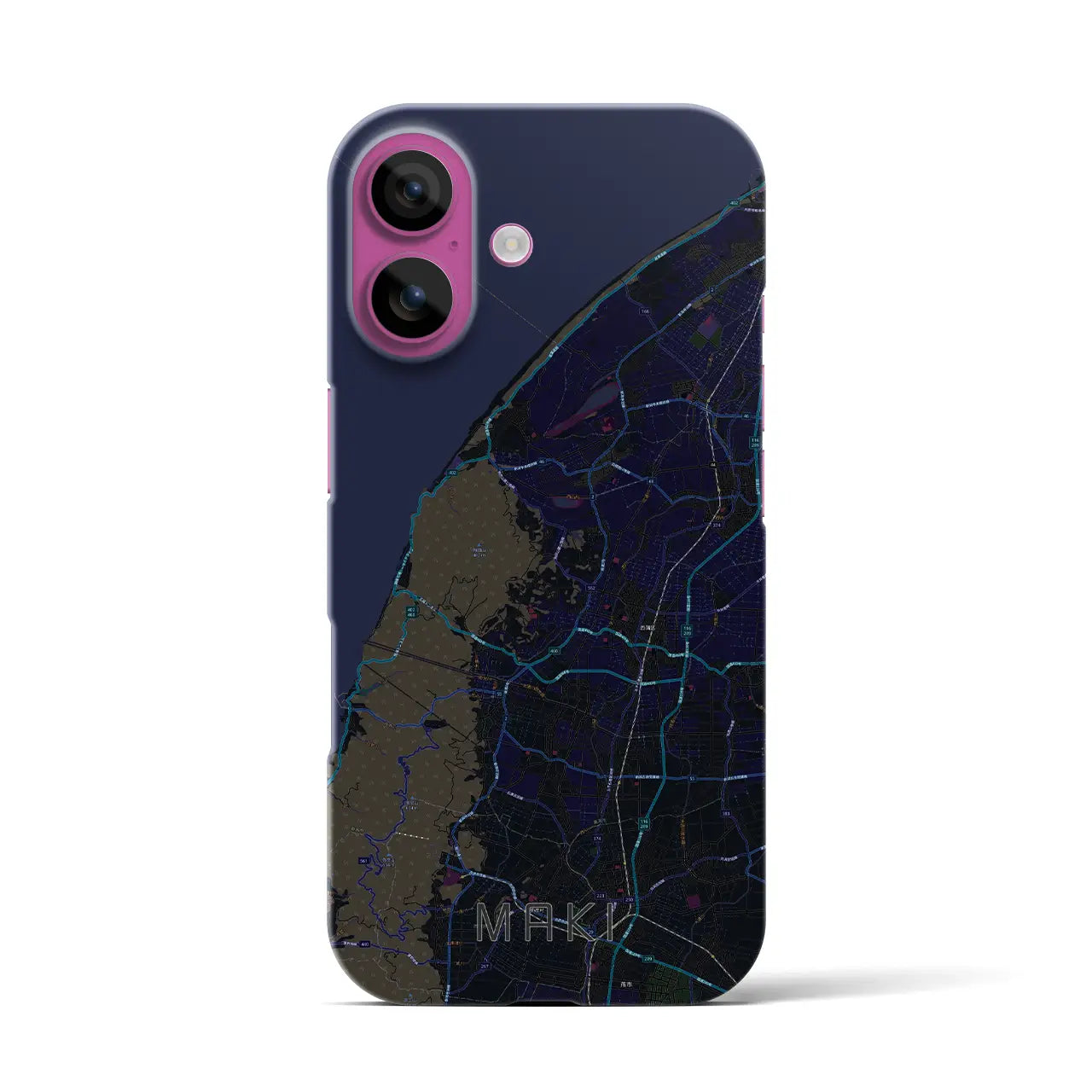 【巻(新潟県)】地図柄iPhoneケース(バックカバータイプ)