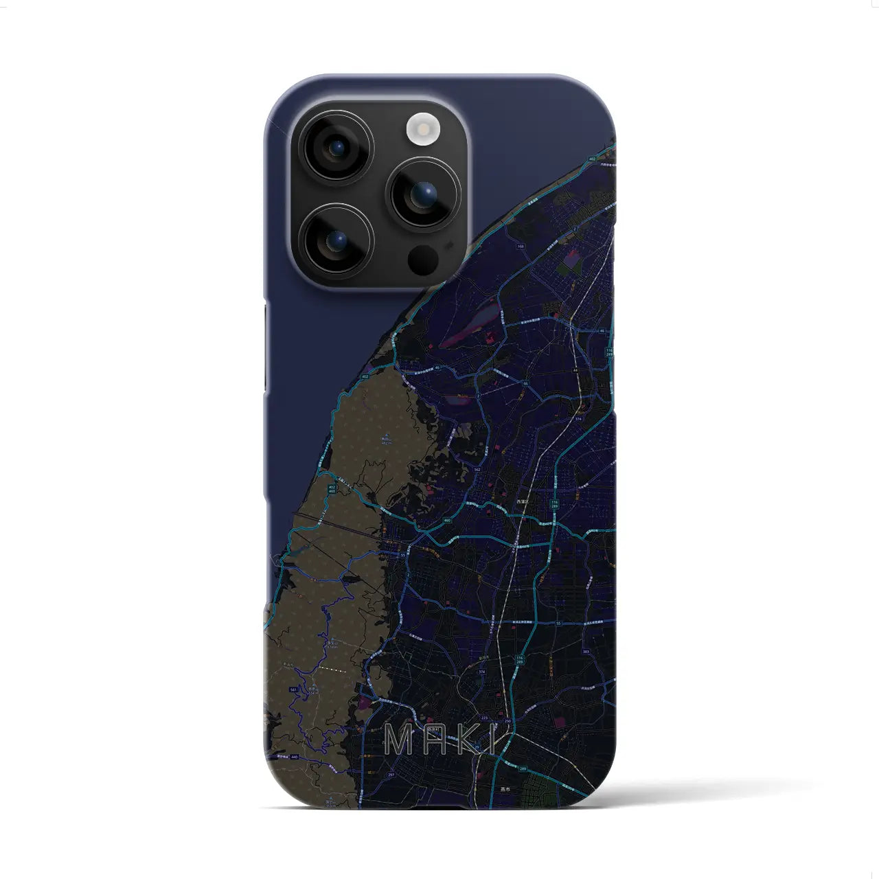 【巻(新潟県)】地図柄iPhoneケース(バックカバータイプ)
