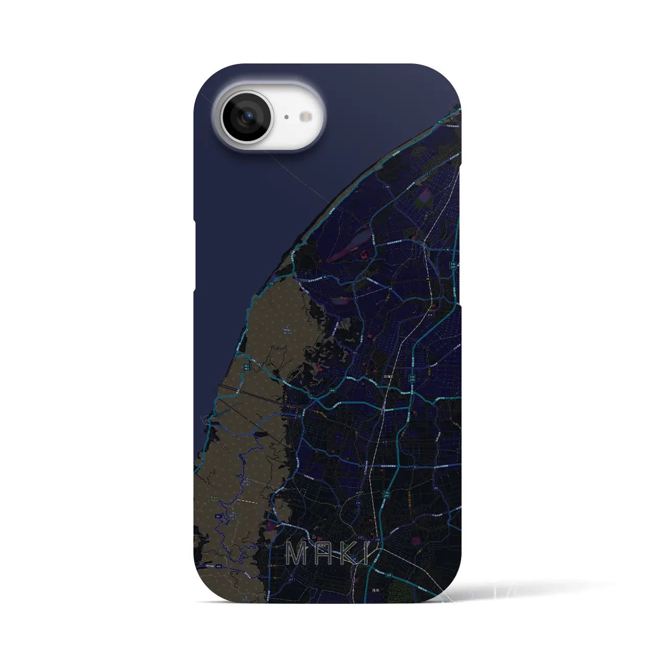 【巻(新潟県)】地図柄iPhoneケース(バックカバータイプ)