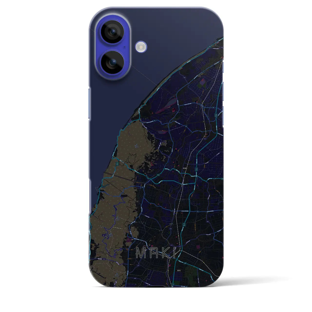 【巻(新潟県)】地図柄iPhoneケース(バックカバータイプ)