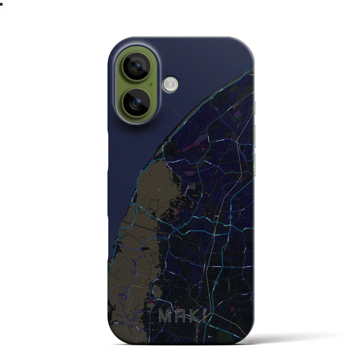 【巻(新潟県)】地図柄iPhoneケース(バックカバータイプ)