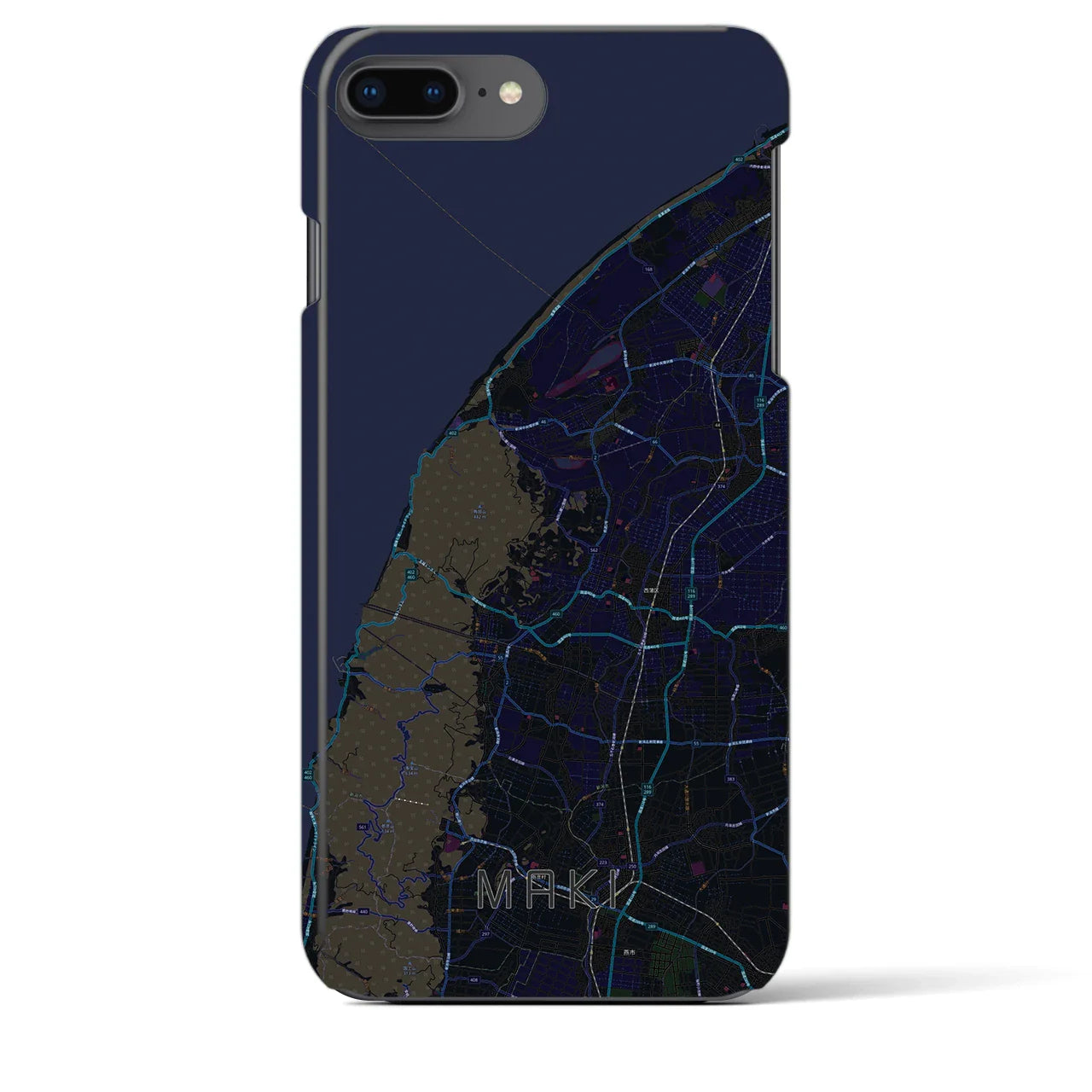 【巻(新潟県)】地図柄iPhoneケース(バックカバータイプ)