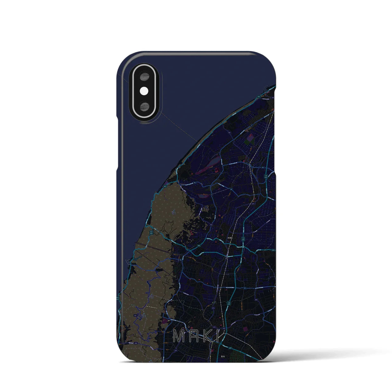 【巻(新潟県)】地図柄iPhoneケース(バックカバータイプ)
