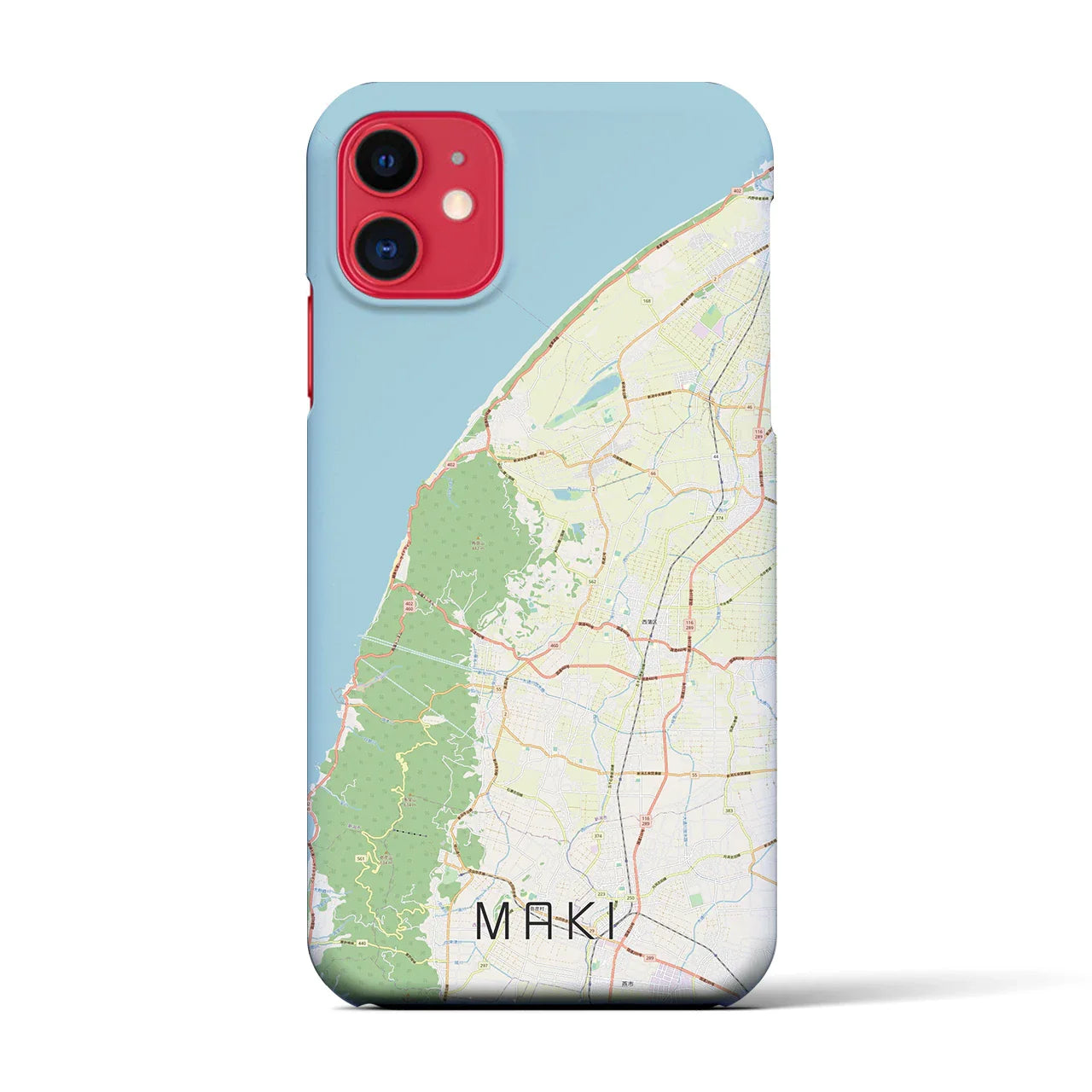 【巻(新潟県)】地図柄iPhoneケース(バックカバータイプ)