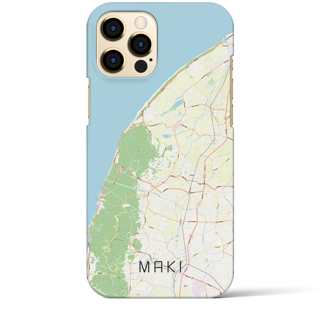 【巻(新潟県)】地図柄iPhoneケース(バックカバータイプ)