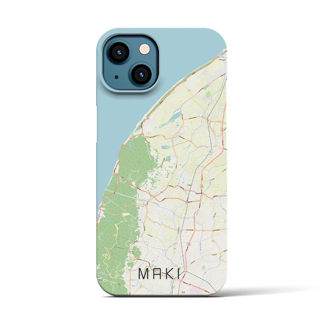 【巻(新潟県)】地図柄iPhoneケース(バックカバータイプ)