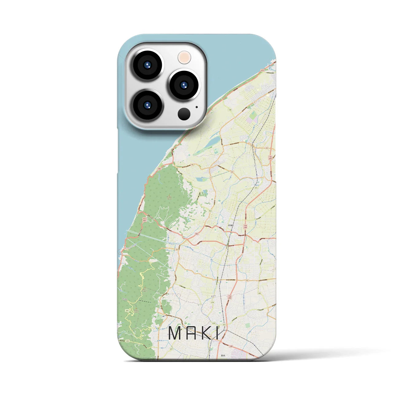 【巻(新潟県)】地図柄iPhoneケース(バックカバータイプ)