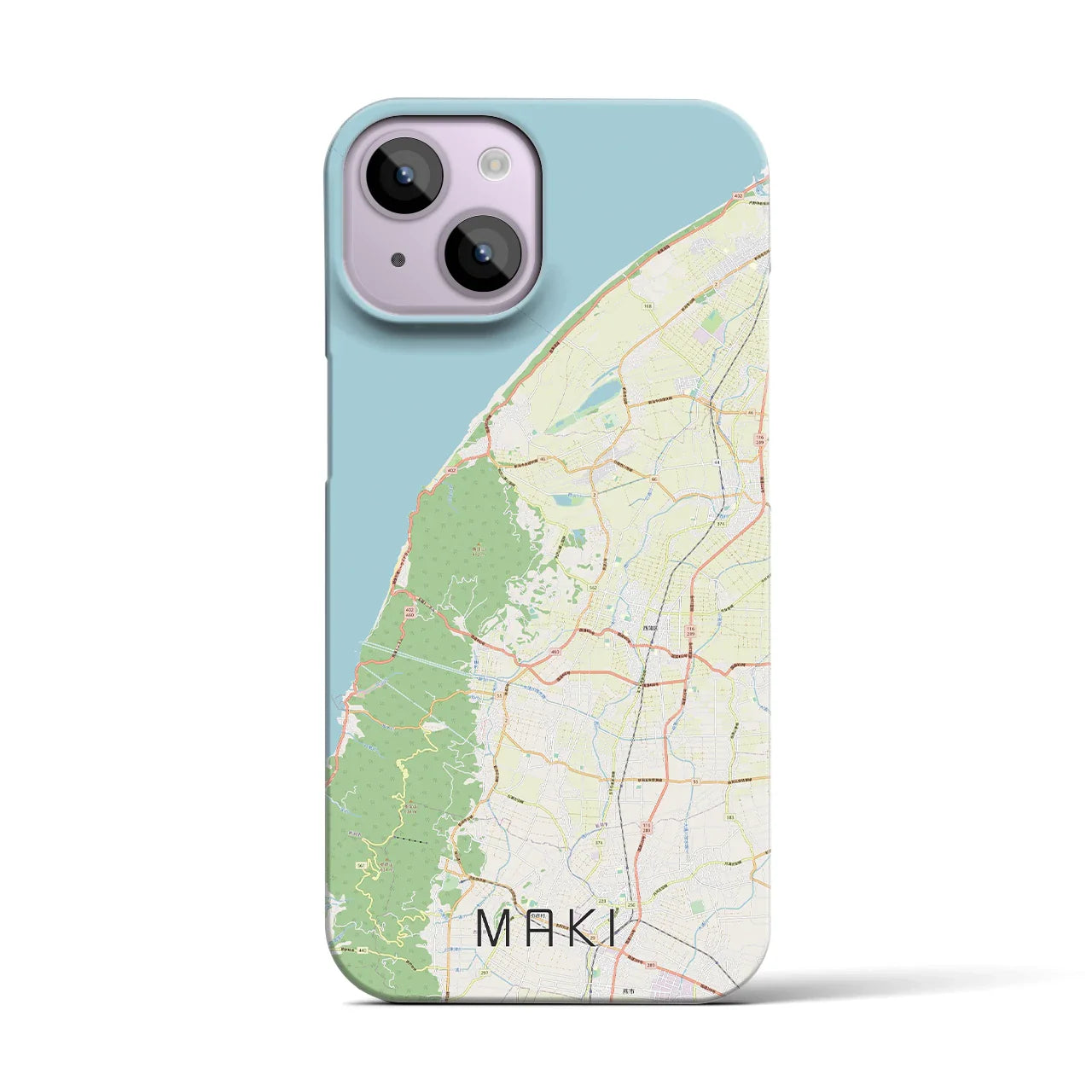 【巻(新潟県)】地図柄iPhoneケース(バックカバータイプ)