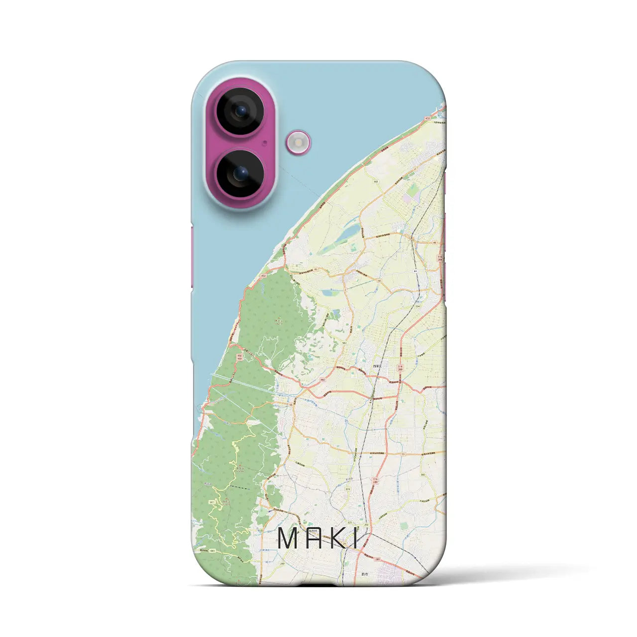【巻(新潟県)】地図柄iPhoneケース(バックカバータイプ)
