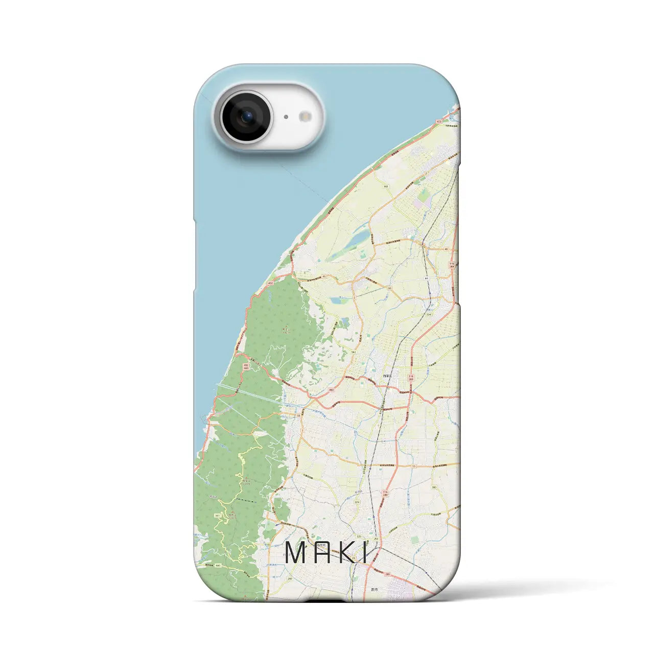 【巻(新潟県)】地図柄iPhoneケース(バックカバータイプ)