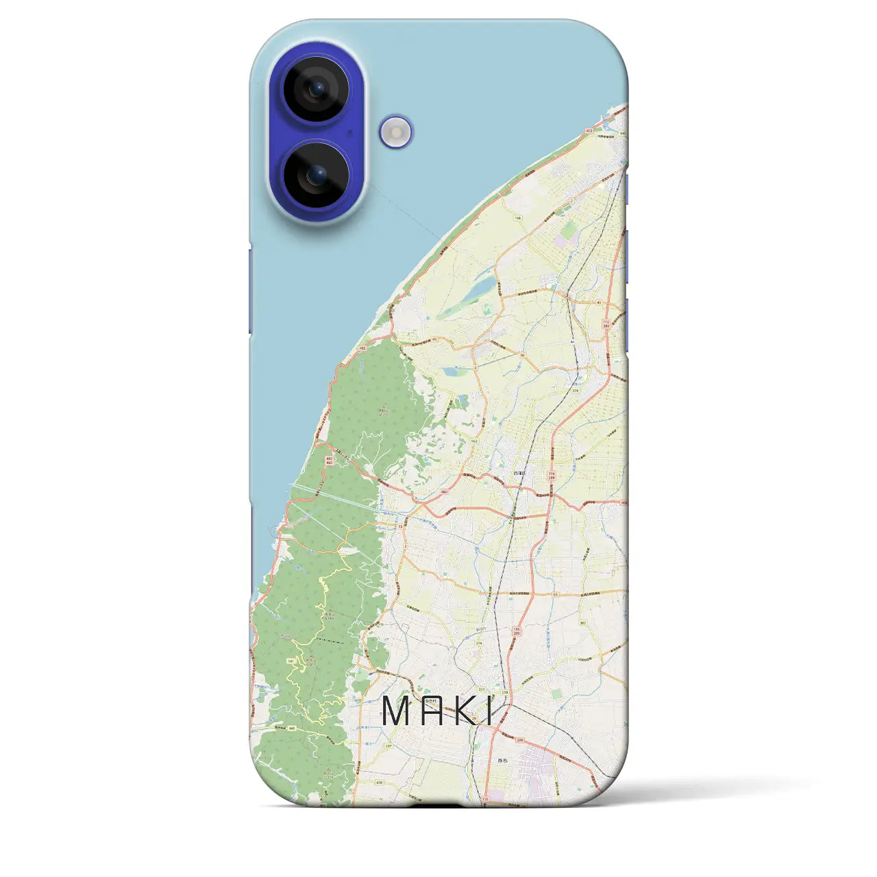【巻(新潟県)】地図柄iPhoneケース(バックカバータイプ)