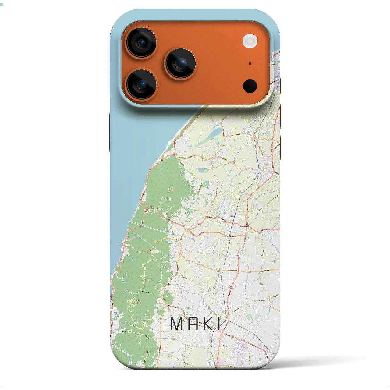 【巻(新潟県)】地図柄iPhoneケース(バックカバータイプ)