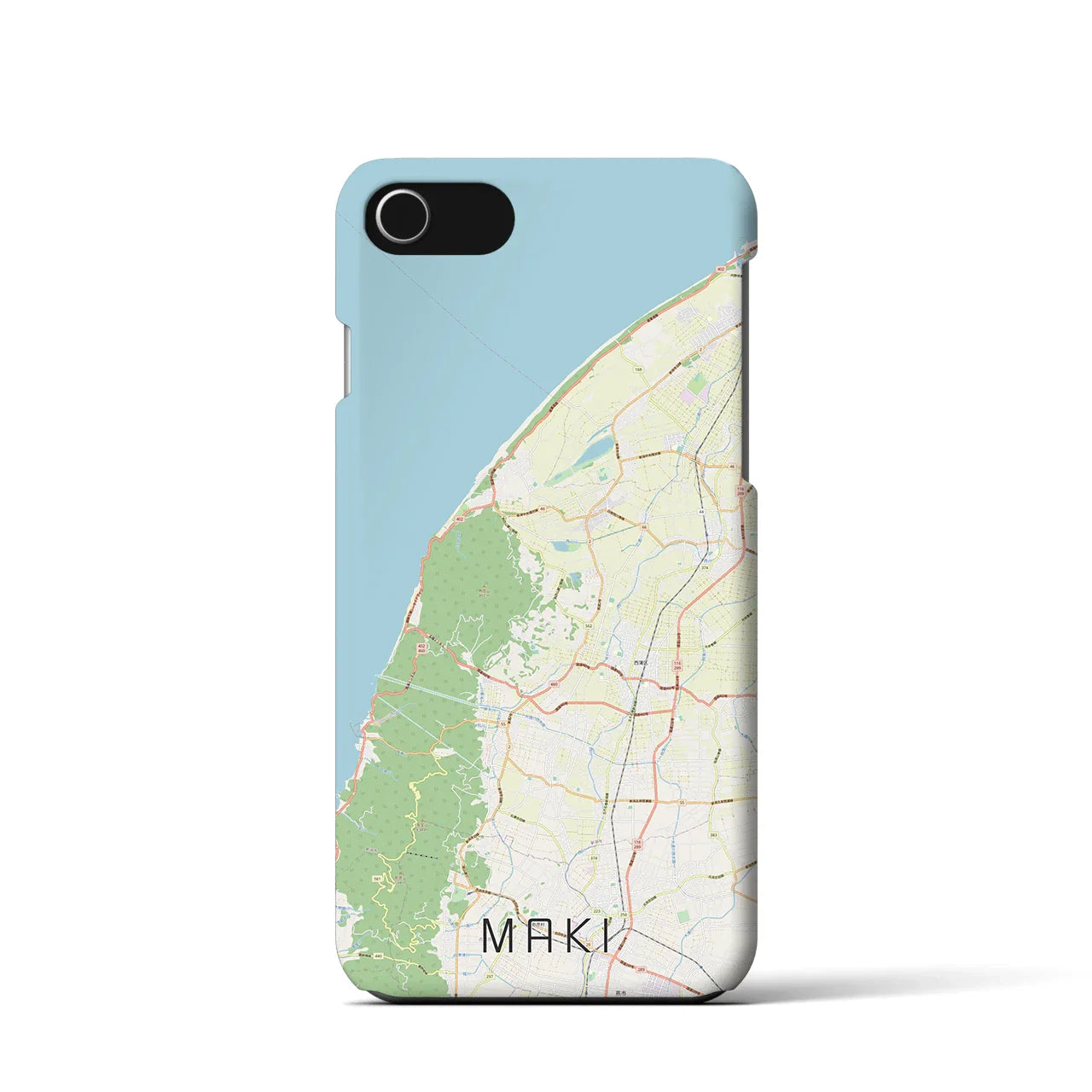 【巻(新潟県)】地図柄iPhoneケース(バックカバータイプ)