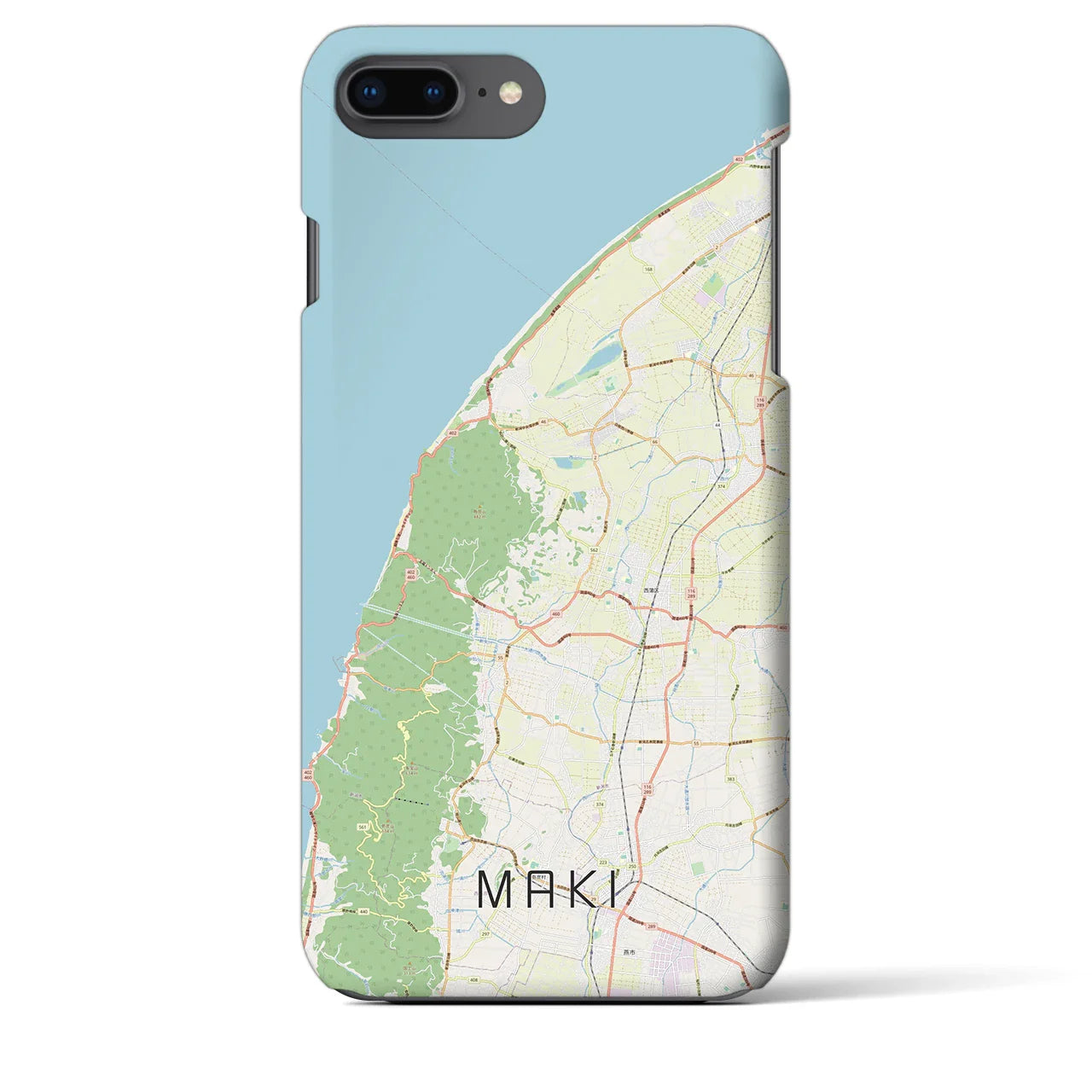 【巻(新潟県)】地図柄iPhoneケース(バックカバータイプ)