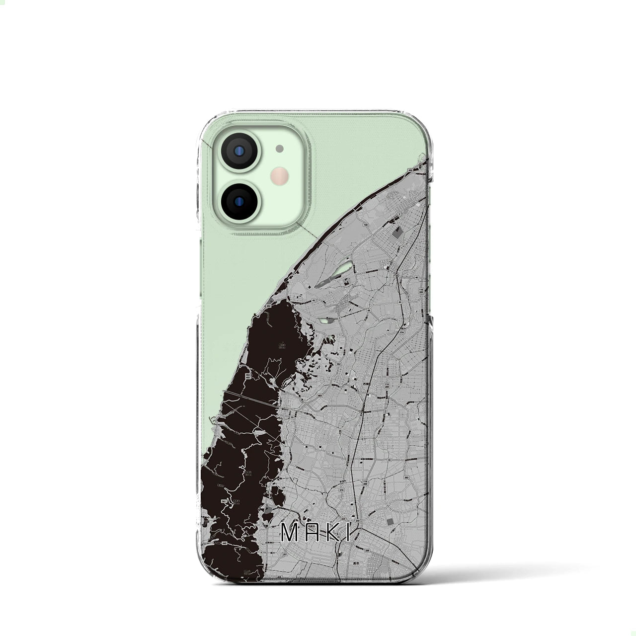 【巻(新潟県)】地図柄iPhoneケース(クリアタイプ)