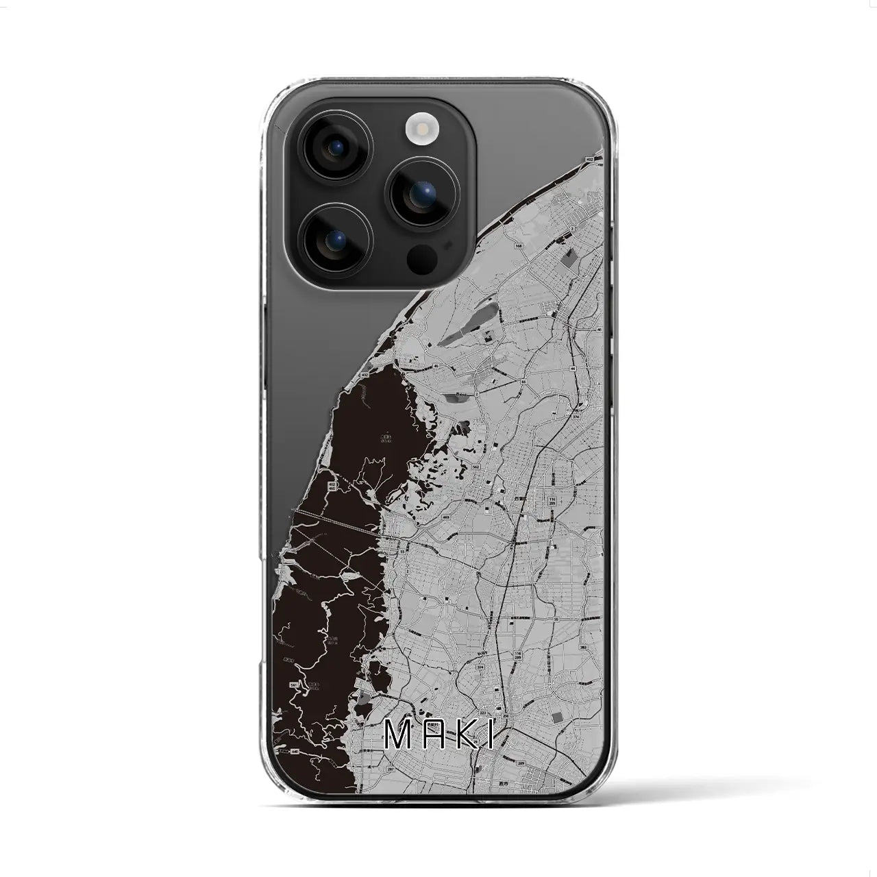 【巻(新潟県)】地図柄iPhoneケース(クリアタイプ)