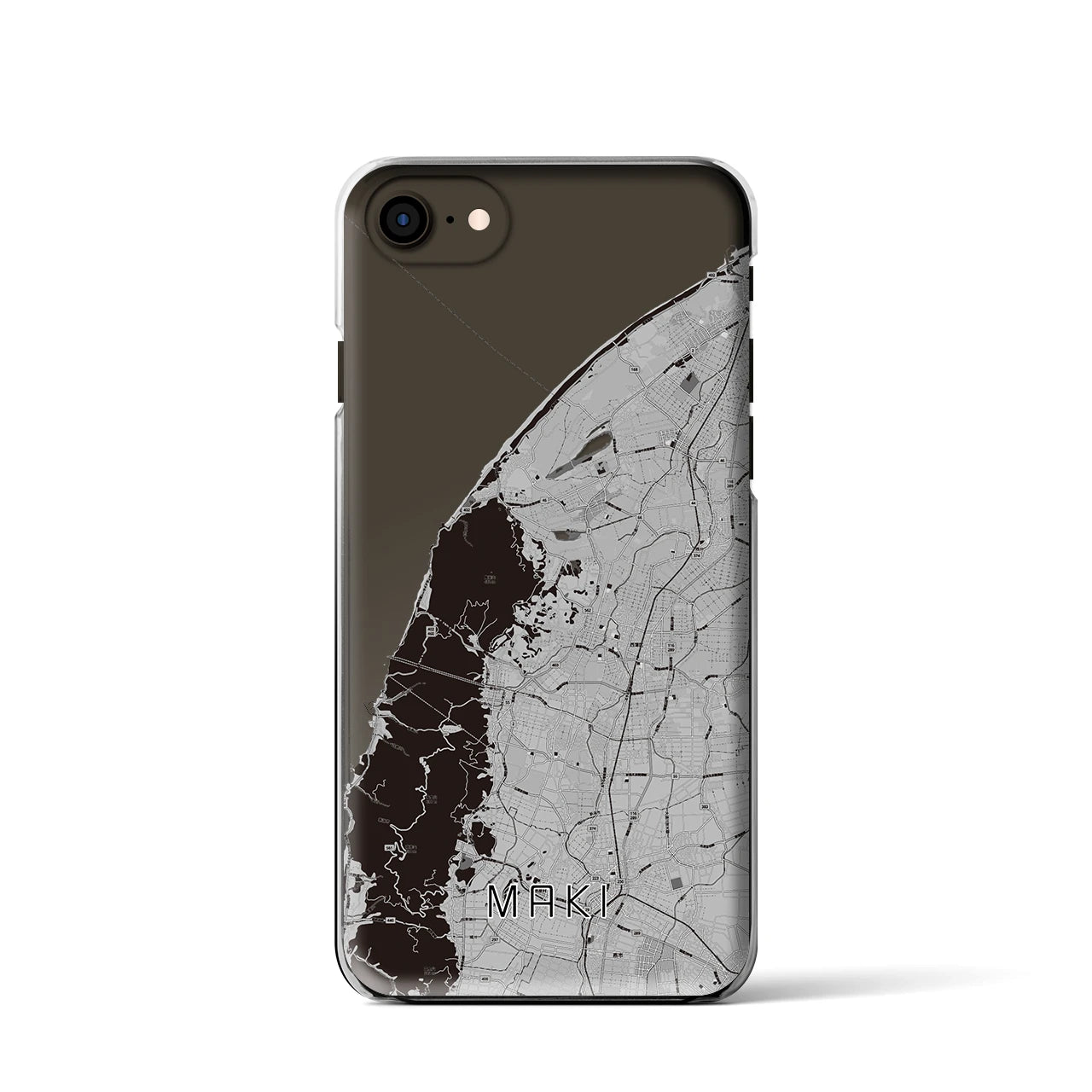 【巻(新潟県)】地図柄iPhoneケース(クリアタイプ)