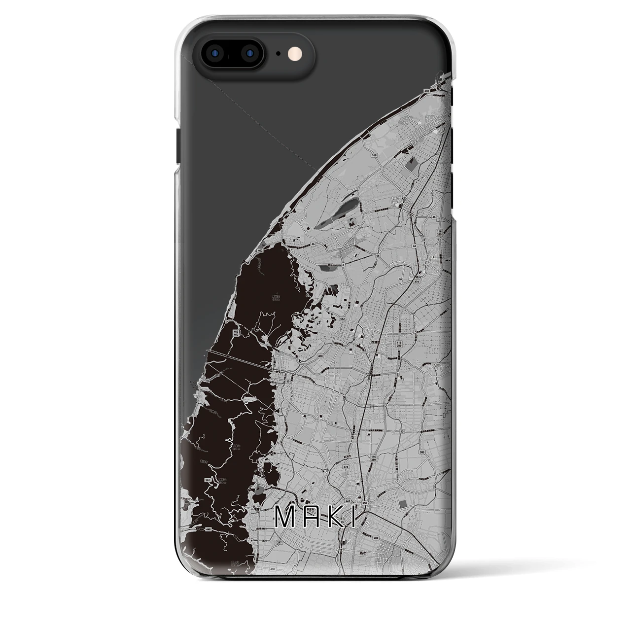【巻(新潟県)】地図柄iPhoneケース(クリアタイプ)