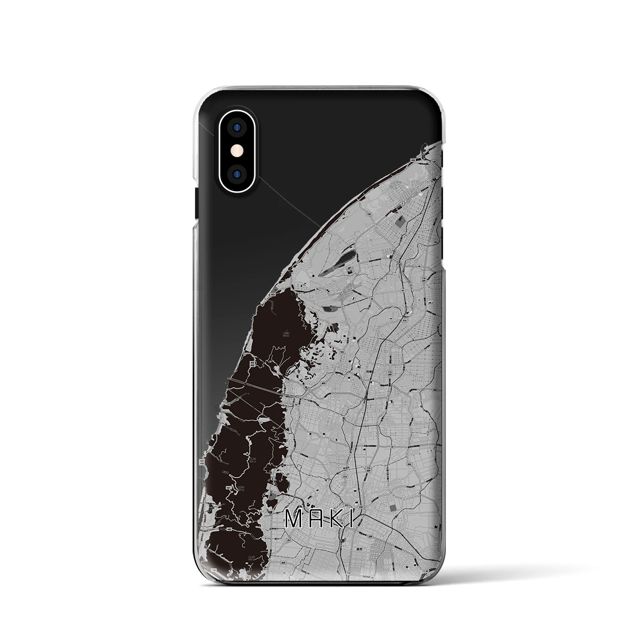 【巻(新潟県)】地図柄iPhoneケース(クリアタイプ)