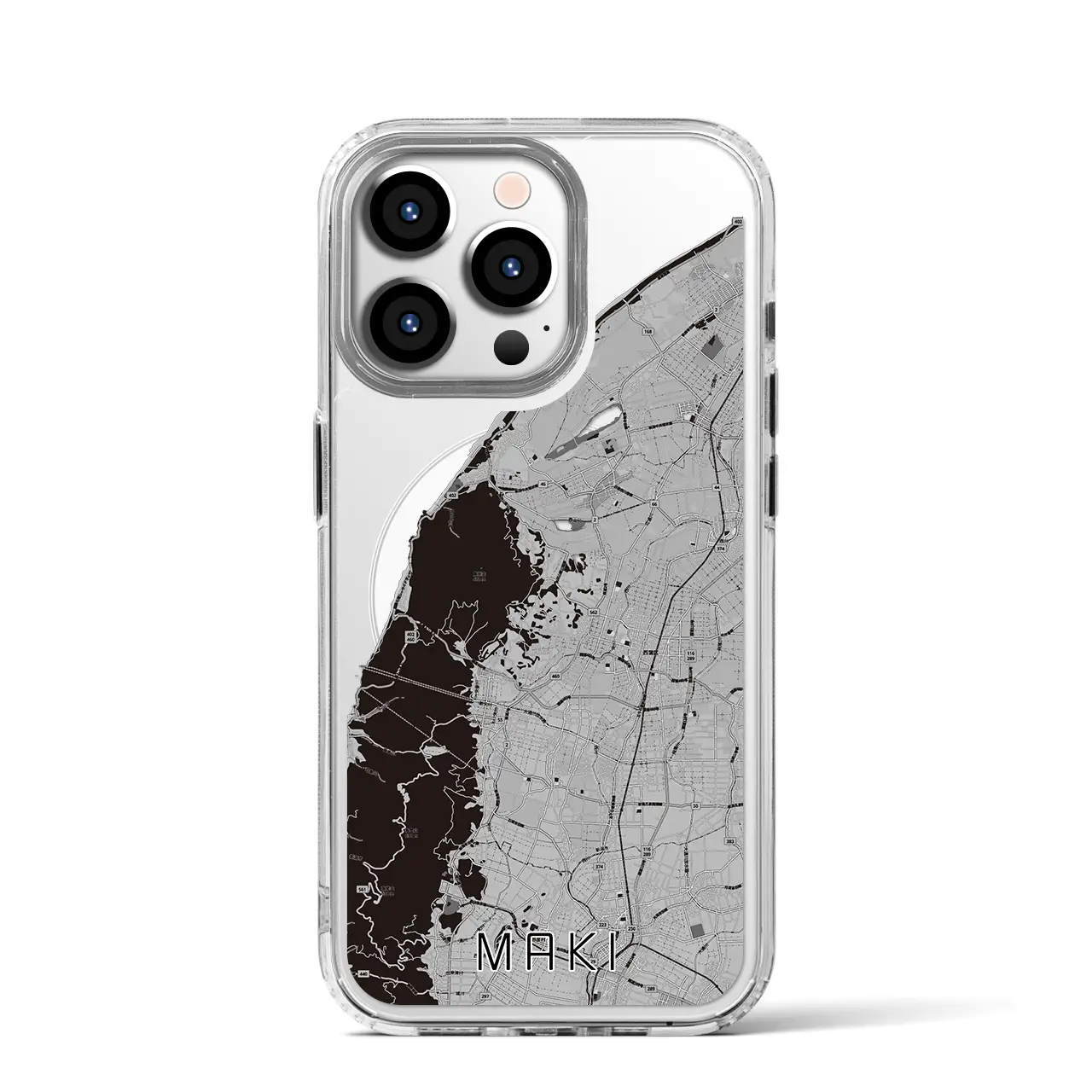 【巻(新潟県)】地図柄iPhoneケース(MagSafeタイプ)