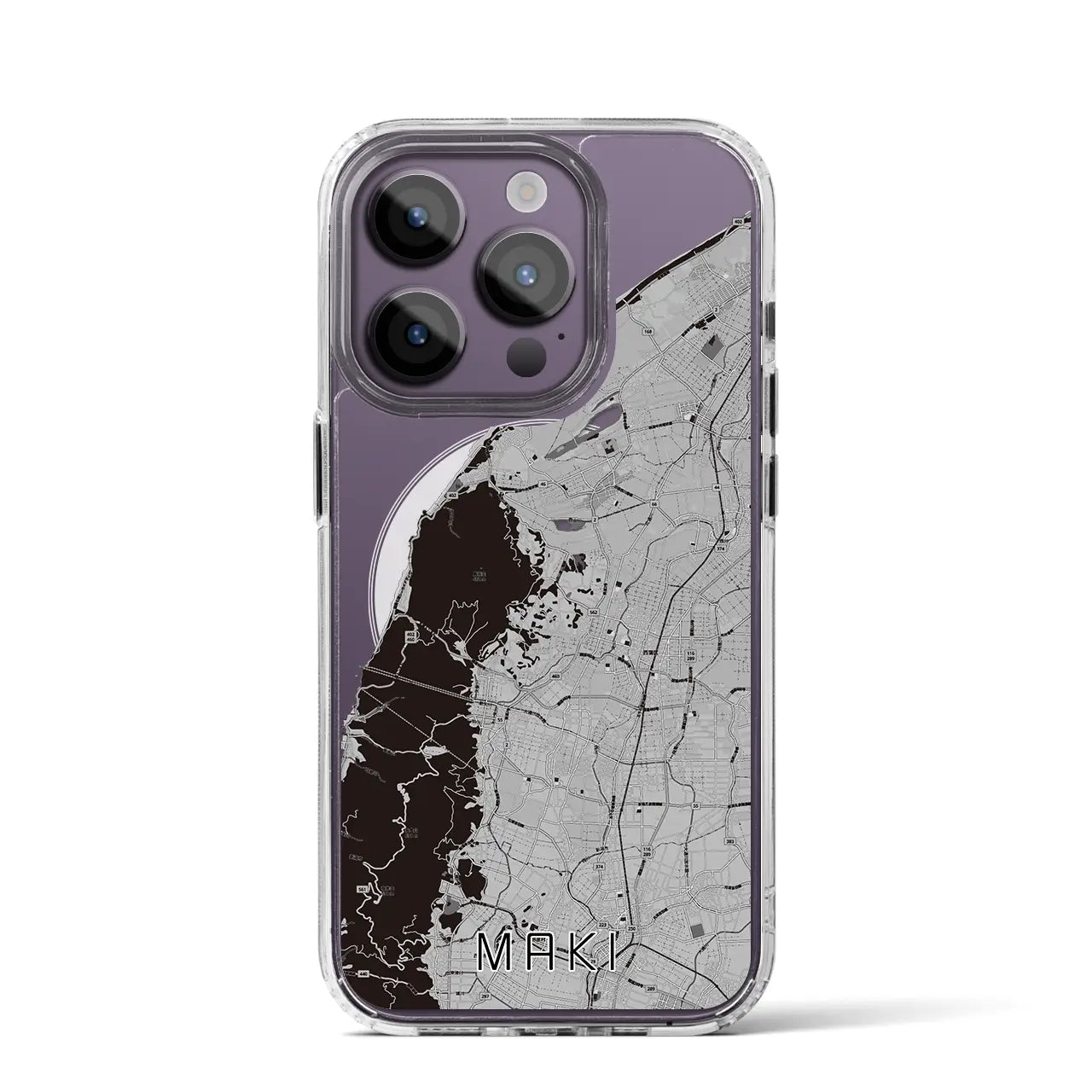 【巻(新潟県)】地図柄iPhoneケース(MagSafeタイプ)