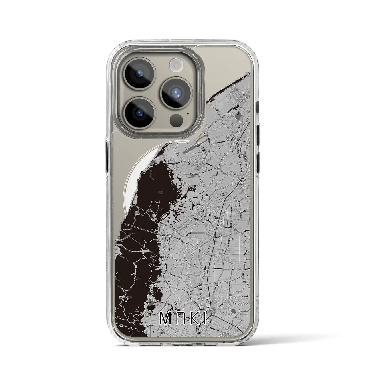 【巻(新潟県)】地図柄iPhoneケース(MagSafeタイプ)