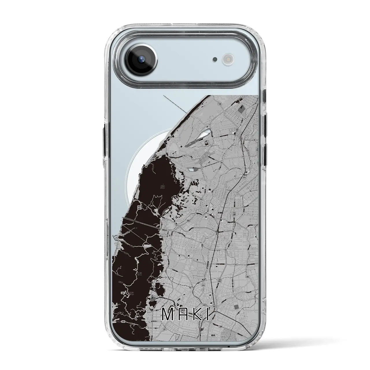 【巻(新潟県)】地図柄iPhoneケース(MagSafeタイプ)