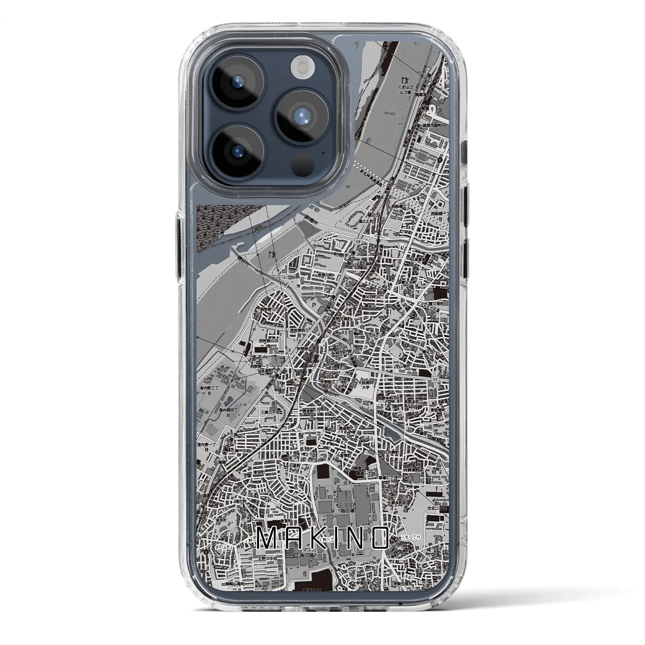 【牧野(大阪府)】地図柄iPhoneケース(MagSafeタイプ)
