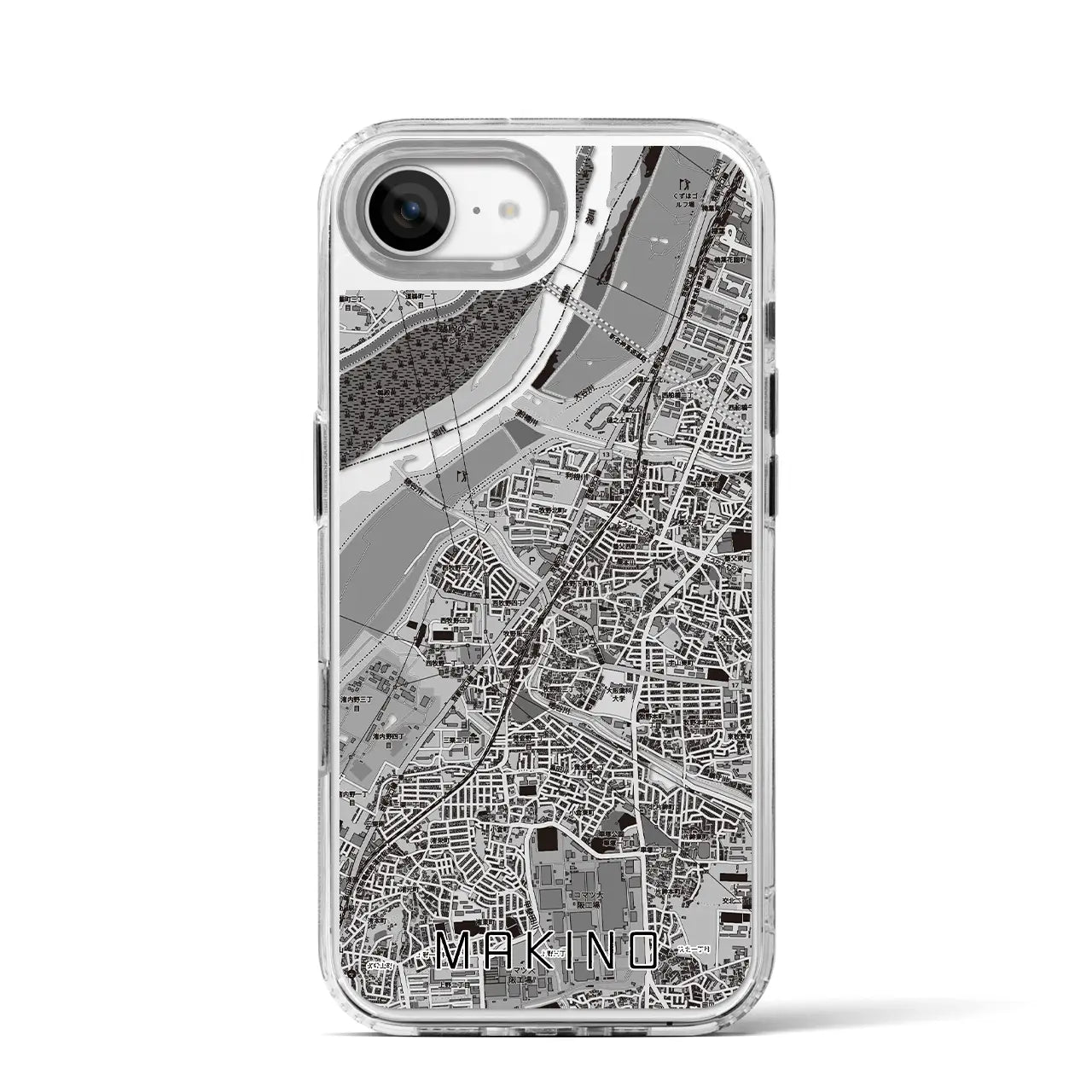 【牧野(大阪府)】地図柄iPhoneケース(MagSafeタイプ)