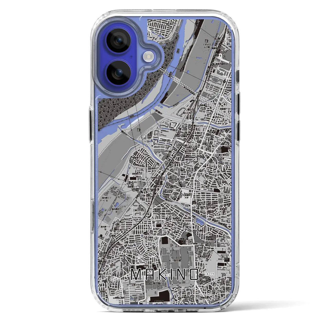 【牧野(大阪府)】地図柄iPhoneケース(MagSafeタイプ)