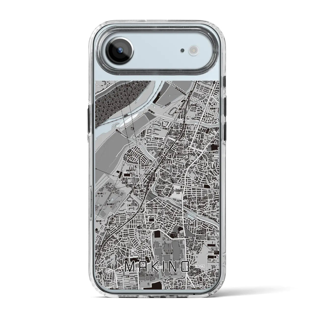 【牧野(大阪府)】地図柄iPhoneケース(MagSafeタイプ)