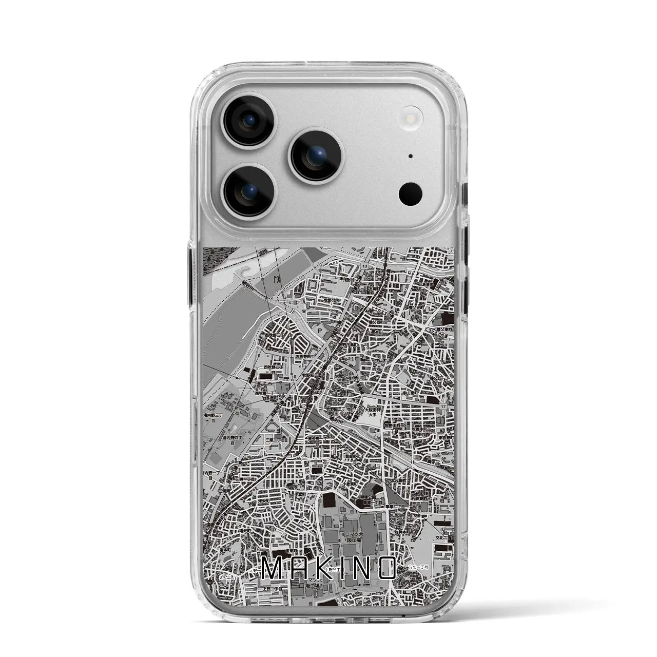 【牧野(大阪府)】地図柄iPhoneケース(MagSafeタイプ)