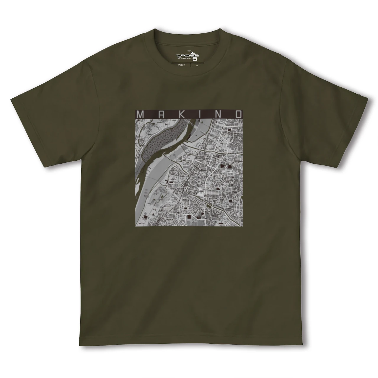 【牧野(大阪府)】地図柄ヘビーウェイトTシャツ