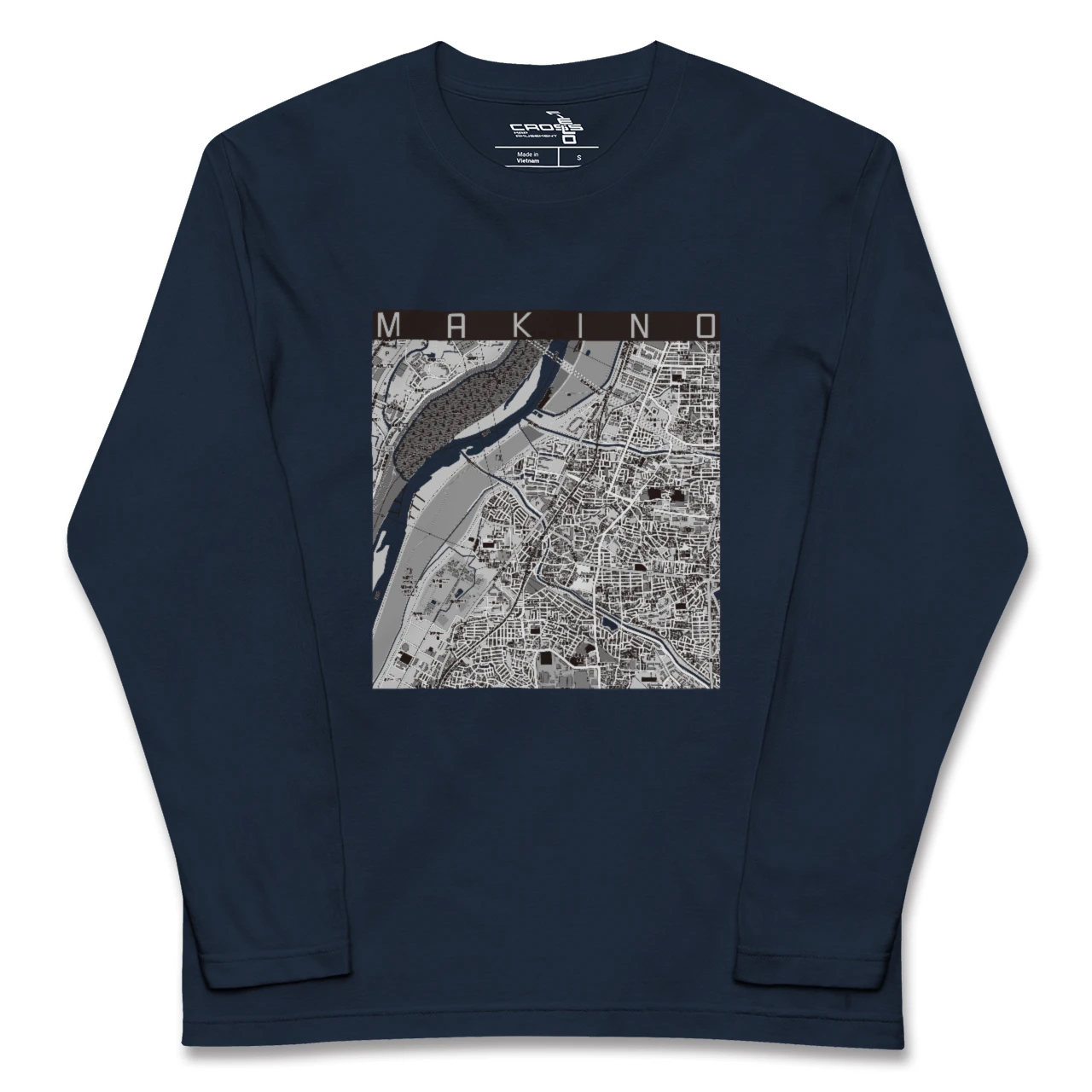 【牧野(大阪府)】地図柄ロングスリーブTシャツ