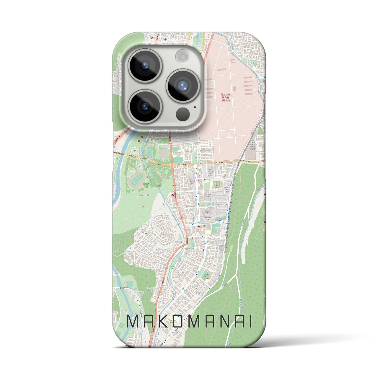 【真駒内(北海道)】地図柄iPhoneケース(バックカバータイプ)