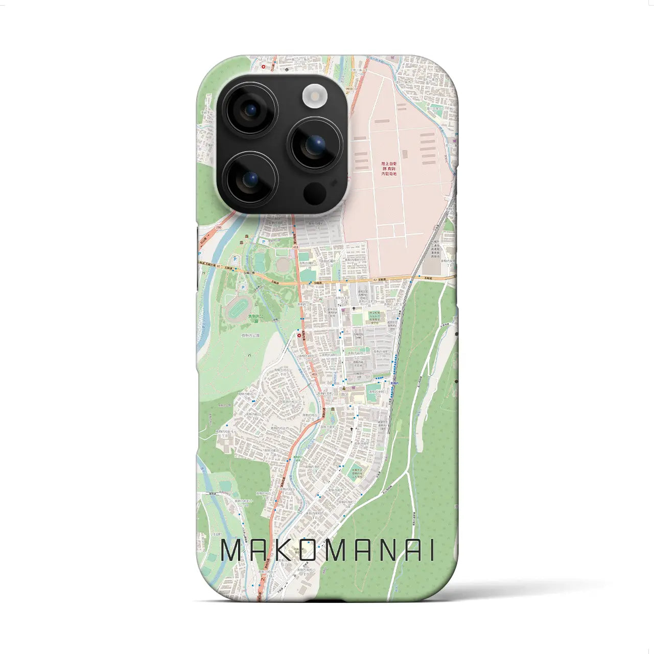 【真駒内(北海道)】地図柄iPhoneケース(バックカバータイプ)