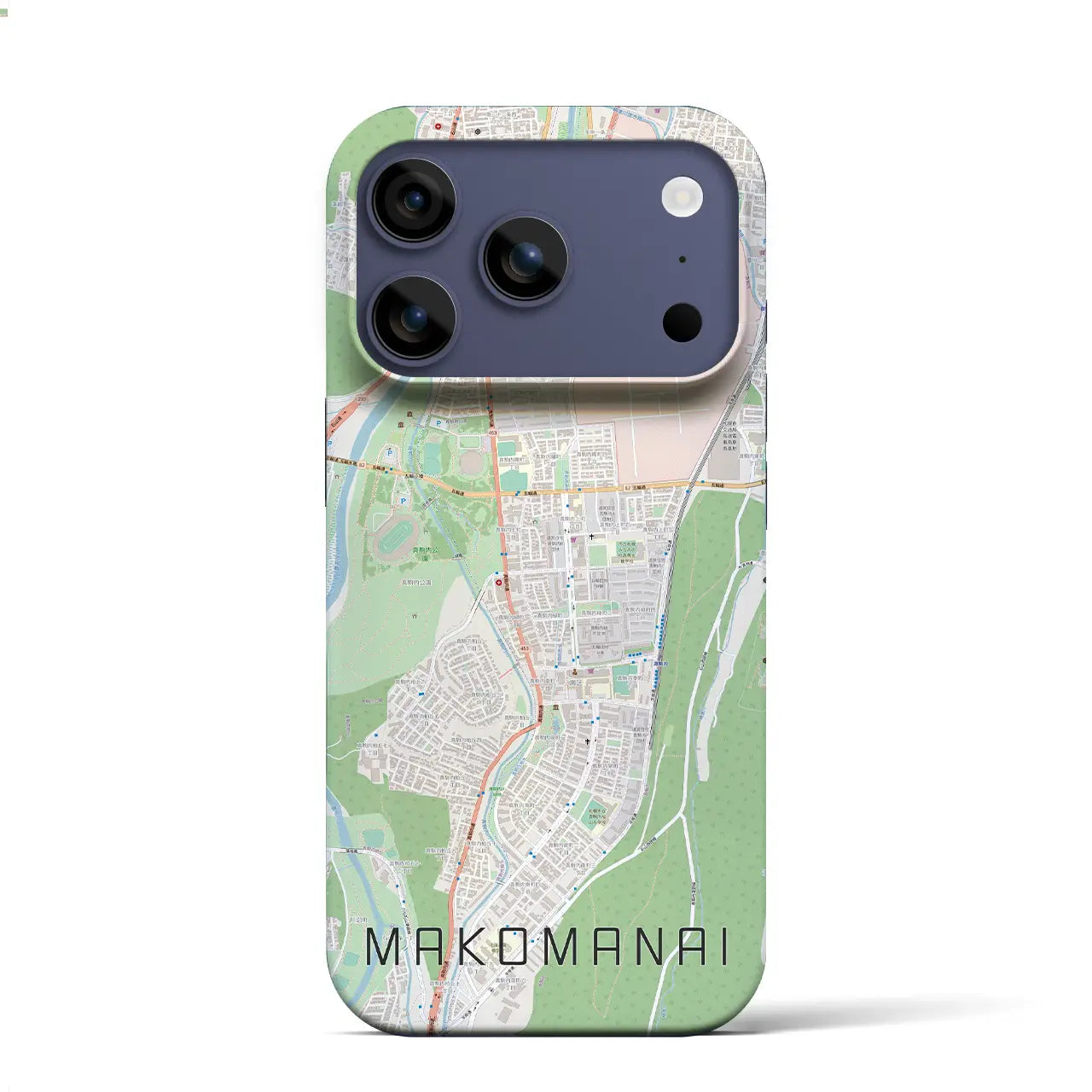 【真駒内(北海道)】地図柄iPhoneケース(バックカバータイプ)