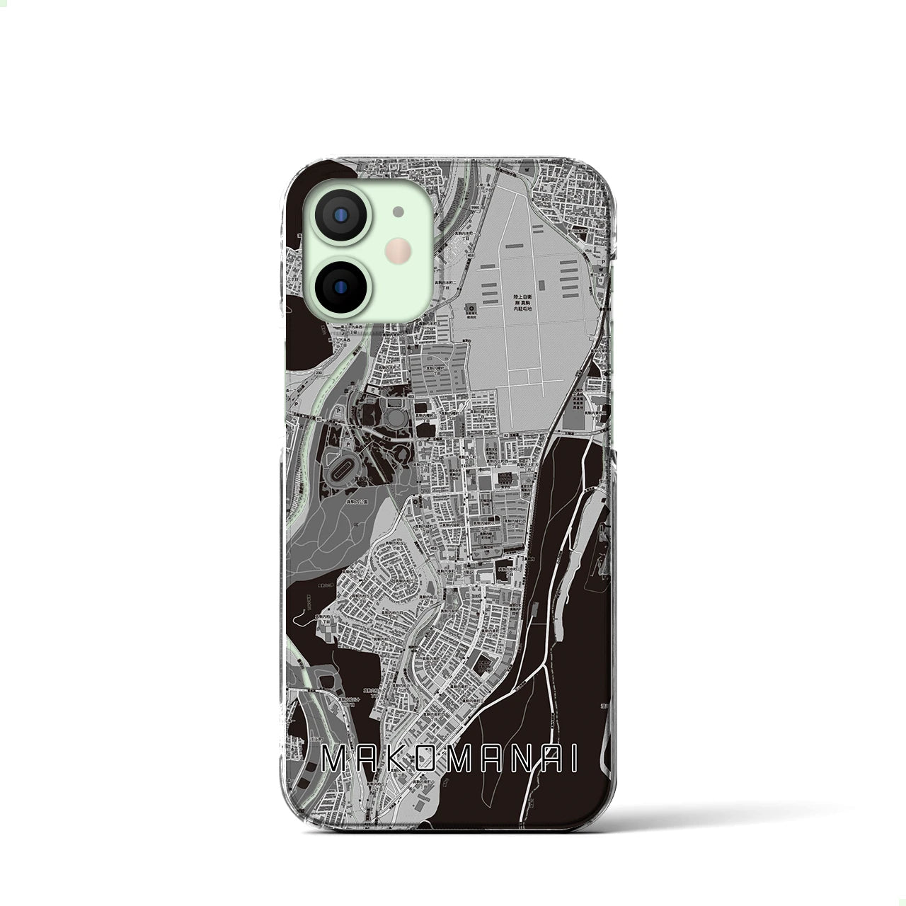 【真駒内(北海道)】地図柄iPhoneケース(クリアタイプ)
