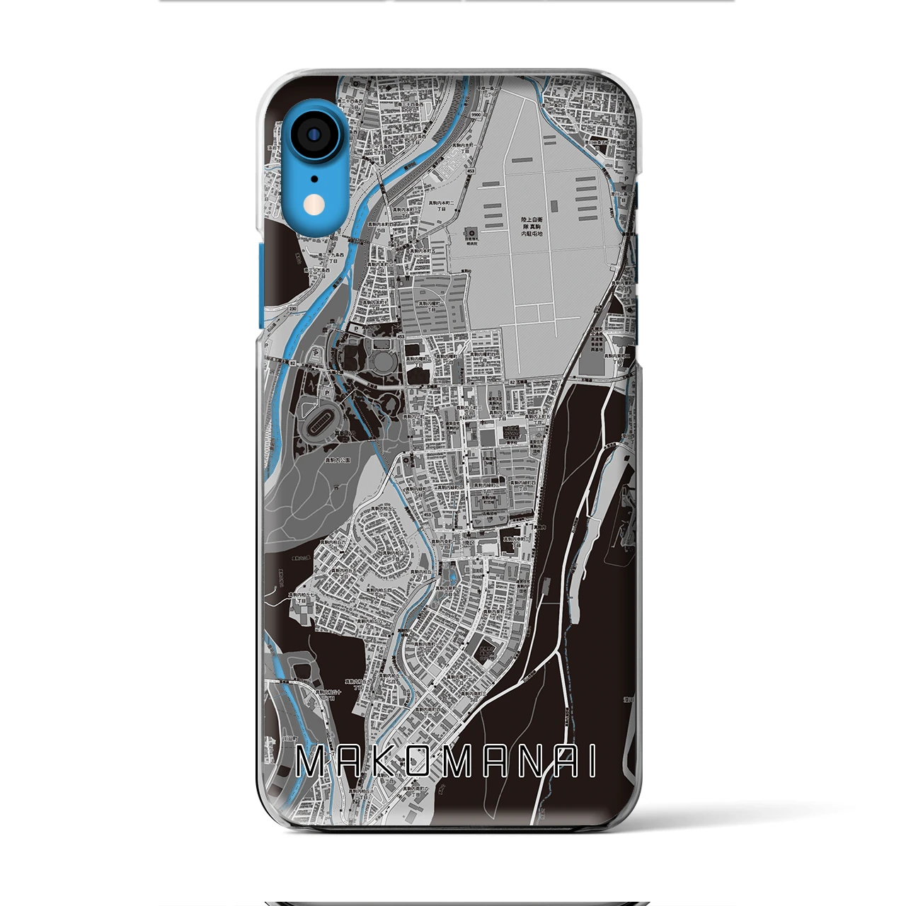 【真駒内(北海道)】地図柄iPhoneケース(クリアタイプ)