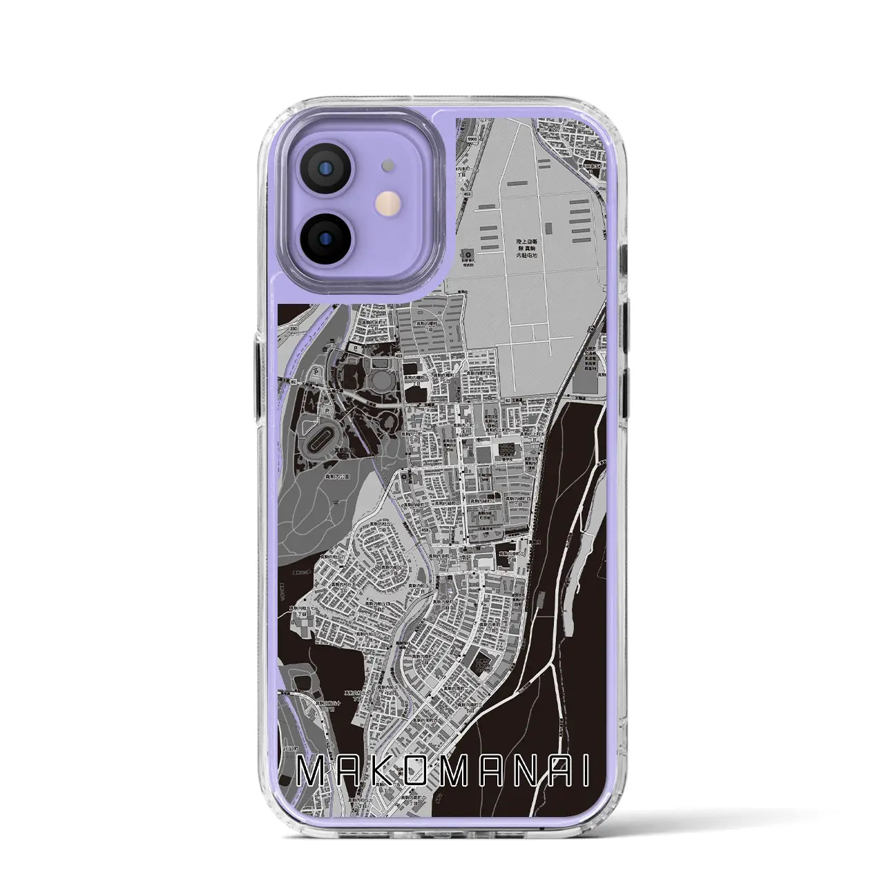 【真駒内(北海道)】地図柄iPhoneケース(MagSafeタイプ)