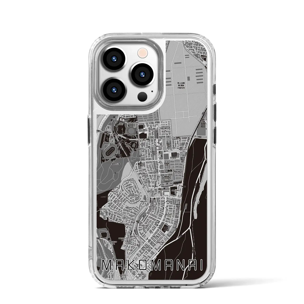 【真駒内(北海道)】地図柄iPhoneケース(MagSafeタイプ)