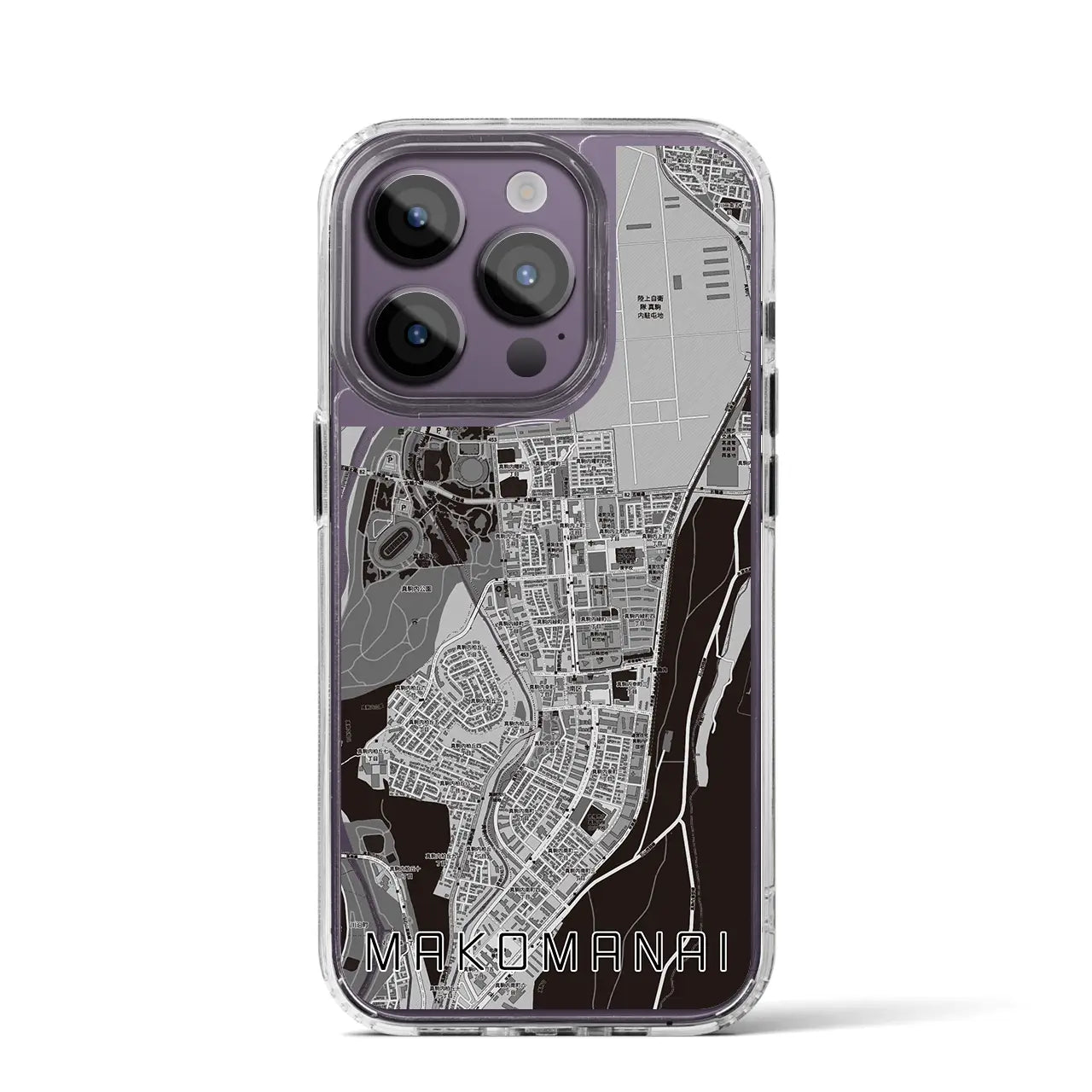 【真駒内(北海道)】地図柄iPhoneケース(MagSafeタイプ)